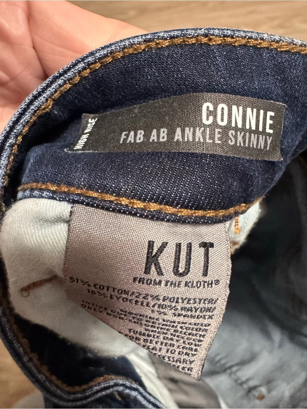 Kut from the Kloth Dark Indigo Skinny Jeans with Button-Fly